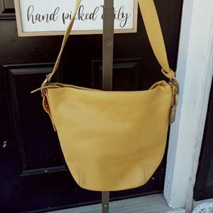 COACH Yellow Leather Shoulder Bag